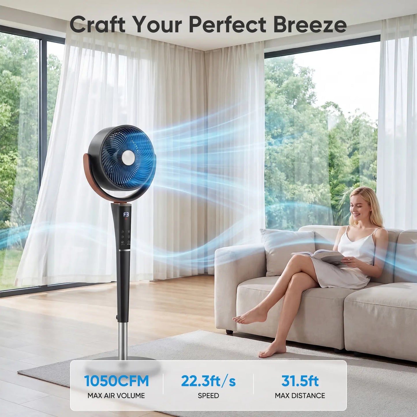 ⚡️ 72-HR CLEAROUT ⚡️  120° Oscillating Standing  Bedroom Fans  ❄️