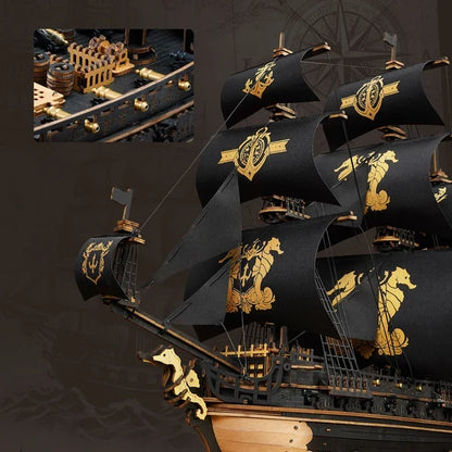 The Seahorse Barque 3D Wooden Puzzle，603  Number of pieces