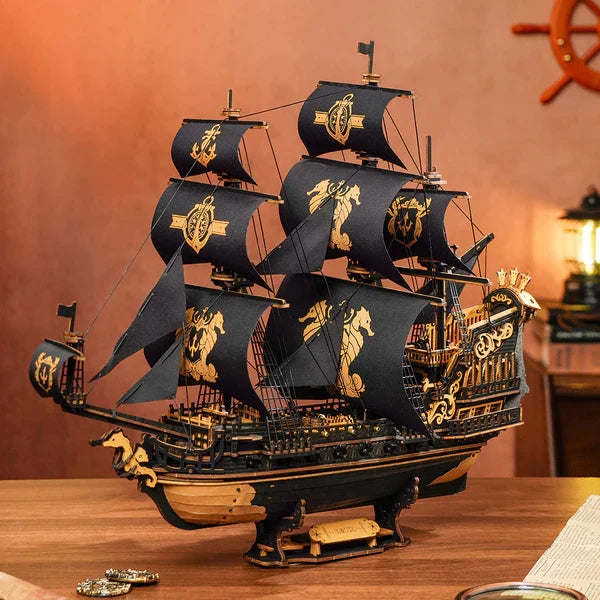 The Seahorse Barque 3D Wooden Puzzle，603  Number of pieces
