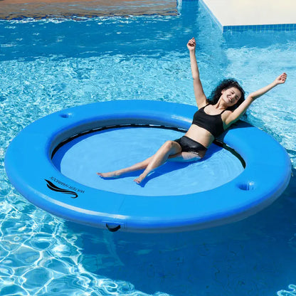 🌊 6FT Inflatable Water Hammock Float | 300lbs, Drop Stitch PVC, Pump & Mooring Ropes 💧🌊