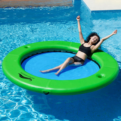 🌊 6FT Inflatable Water Hammock Float | 300lbs, Drop Stitch PVC, Pump & Mooring Ropes 💧🌊